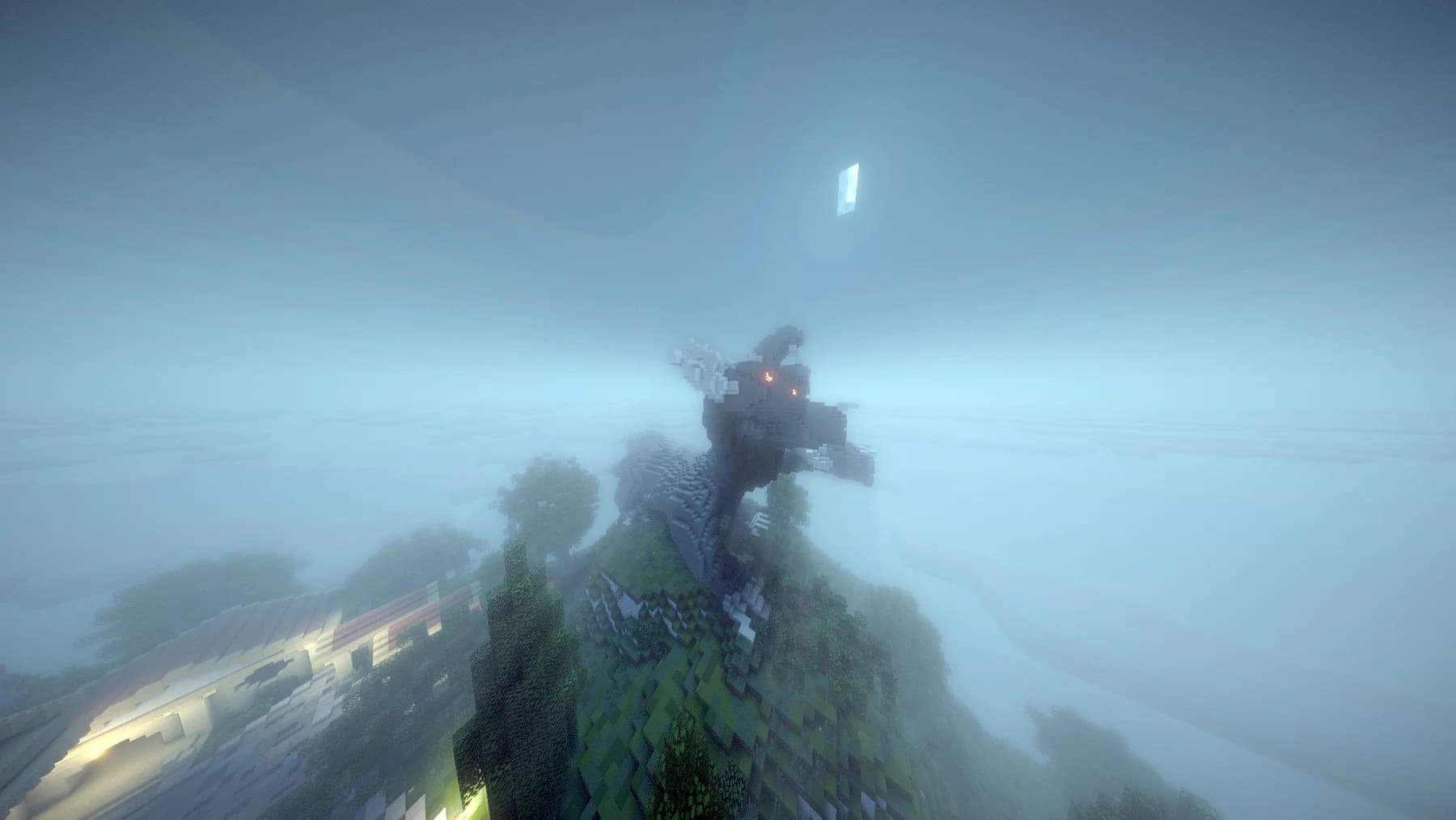 Lunar Valley Spawn pūķis miglā